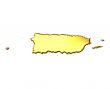 Puerto Rico 3d Golden Map