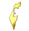 Israel 3d Golden Map