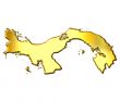 Panama 3d Golden Map