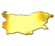 Bulgaria 3d Golden Map
