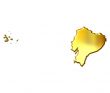 Ecuador 3d Golden Map