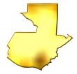 Guatemala 3d Golden Map