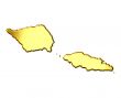 Samoa 3d Golden Map