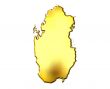 Qatar 3d Golden Map