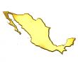 Mexico 3d Golden Map