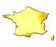 France 3d Golden Map