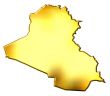 Iraq 3d Golden Map