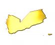 Yemen 3d Golden Map