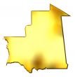 Mauritania 3d Golden Map