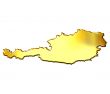 Austria 3d Golden Map
