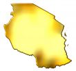 Tanzania 3d Golden Map