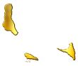 Comoros 3d Golden Map