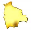Bolivia 3d Golden Map