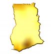 Ghana 3d Golden Map