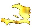 Haiti 3d Golden Map