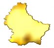 Luxembourg 3d Golden Map