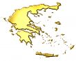 Greece 3d Golden Map