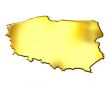 Poland 3d Golden Map