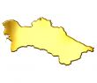 Turkmenistan 3d Golden Map