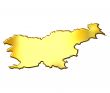 Slovenia 3d Golden Map