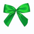 Green Bow Isolated on White