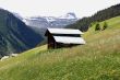 Wooden Hut in the Swiss Mountains