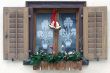 Window with christmas decoration