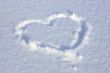 Heart signed in the snow