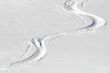 Ski tracks in the snow