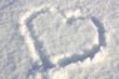 Heart signed in the snow