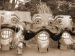 Ravana preparation on Dussehra sepia