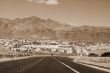 road trip sepia