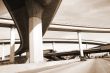 Overpass America Freeway System sepia
