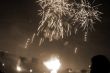 Fireworks Watching sepia