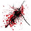 blood splat with black