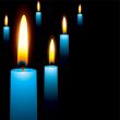 blue candle