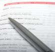 The pen on a notebook
