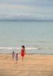 Family on beach