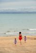Family on beach