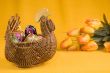 Easter eggs with basket