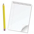 note paper pencil
