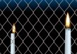 wire fence candle