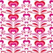 Seamless pattern with hearts