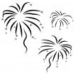 silhouette of abstract  firework