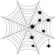 Halloween background with spider web 1