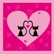 greeting card with two black cats