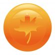 orange web button with maple leaf