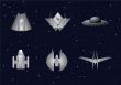 Vector set of space crafts