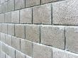 Wall of concrete blocks
