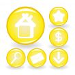 Set of green web icons for your design